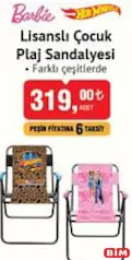 HOT WHEELS/BARİBE LİSANSLI ÇOCUK PLAJ SANDALYESİ